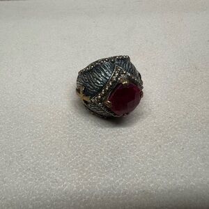 Bora Ring with Red Stone